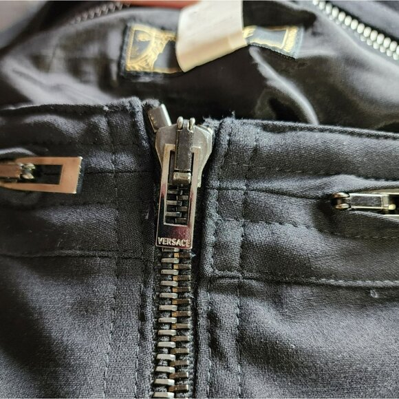 Versace Black Wool Skirt US 10 IT 44 – Flap Pockets - Picture 4 of 7